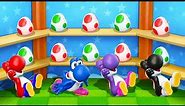 Blue Yoshi plays Mario Party Superstars Minigames | PURPLE vs RED vs BLACK YOSHI (CPU Master)