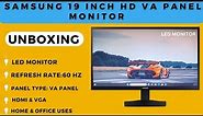 UNBOXING SAMSUNG MONITOR || 19 INCH HD VA PANEL || HOME & OFFICE USE