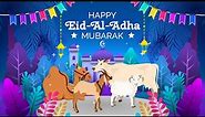 +2 Eid ul Adha Hajj Eid Wishes Graphics Template for After Effects || Mp4 No Text Version Included