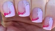 French Manicure Idea | Baby Pink Negative Space NAIL ART For Beginners | Nails Tutorial