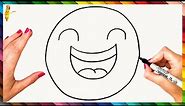 How To Draw A Laughing Emoji Step By Step 😄 Laughing Emoji Drawing Easy