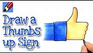 How to Draw a FaceBook Type Thumbs Up Sign Real Easy