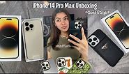 iPHONE 14 PRO MAX UNBOXING  (Gold 512gb) + Casetify Haul