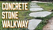 DIY Concrete Stone Walkway