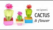 Origami Cactus & Flower Tutorial - DIY - Paper Kawaii
