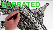 How to Draw The Eiffel Tower: Narrated Step by Step