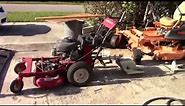 Craftsman 33" mower pulling a sulky