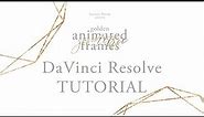 DaVinci Resolve tutorial: How to use Animated Gold Geometric Frames