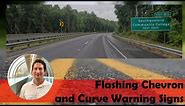 Curve Warning System - Flashing Chevron and Curve Warning Signs near Sylva, NC | US74 Exit 85