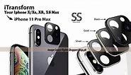 For PKR 899 Change Iphone X, Iphone XS, Iphone XR, Iphone XS Max to Iphone 11 Pro with Camera Sticker