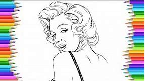 How to Draw Marilyn Monroe Step by Step | Drawing Marilyn Monroe Easy | Tutorial | Marilyn Monroe