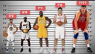 NBA Star Players Height Comparison | NBA Heights Smallest to Tallest