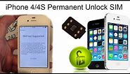 iPhone 4/4S Permanent Network Unlock SIM - Instant iPhone Unlock