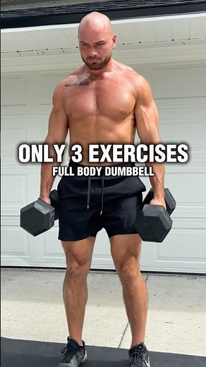 🔥Full Body Workout with Dumbbells at Home | Only 3 Exercises