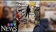 Caught on cam: Irish man smashes dozens of liquor bottles
