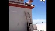 Hilarious Ladder Prank