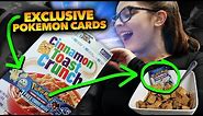 EXCLUSIVE Pokemon Cards in Cereal?! Collect ALL 4 Sun and Moon Promos!!