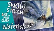How to Paint a Snow Storm in Watercolour - Step-by-Step