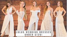 Trying on 5 Lulus Wedding Dresses Under $120! // WEDDING SERIES EP.4 // Wedding Dress Shopping!