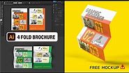 How to 4 fold brochure design in Adobe illustrator CC 2022 | Graphic Design Tutorials