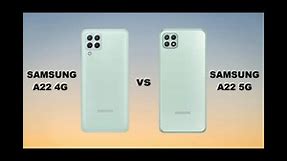 مقایسه گوشی موبایل سامسونگ galaxy A22 5G و galaxy A22 4G