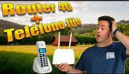 Router 4G 🚀 con teléfono fijo. Internet rural siempre conectado y comunicado📡