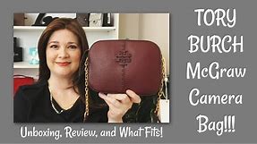 TORY BURCH McGraw Camera Bag | Unboxing, Review, and What Fits!