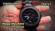 Fossil Mega Machine Chronograph Black Stainless Steel | FS5717