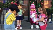 Meeting the girls from Despicable Me Universal Studios Hollywood