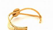 Lavari 18K Gold Plated Cuff Bangle Bracelet Yoga Jewelry