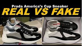 Real vs Fake Prada America's Cup Sneakers