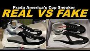 Real vs Fake Prada America's Cup Sneakers