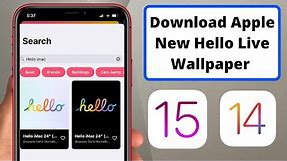 How to Download Apple New Hello Live Wallpaper On iPhone iMac New Hello Live Wallpaper