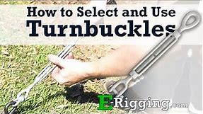 How To Select and Use Turnbuckles - Installation Guide