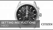 Citizen Watch Setting Instruction — H800