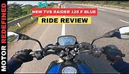 2023 New TVS Raider 125 F Blue Color Ride Review | On Road Price, Changes & Exhaust Sound.
