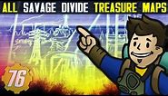 ALL SAVAGE DIVIDE Treasure Map Locations Guide - Fallout 76
