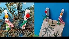 Snowman Clothespin. Christmas Special Craft Idea.