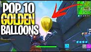 "Pop 10 Golden Balloons" - 10 Golden Balloon Locations - Fastest And Easiest Way To Pop 10 Balloons!