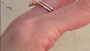 Pear Morganite Engagement Ring and Diamond Wedding Band Bridal Set in Rose Gold ~ La More Design