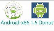 Android x86 1.6 Donut running on PC