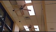 Ceiling fans at Subway restaurant in Montreal, Canada