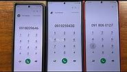Samsung Galaxy Z Fold 4 vs Note 20 Ultra vs S20 Ultra Android 13 Outgoing Calls from Dialer Keypads