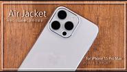 [iPhone 15 Pro Max ケース] チタニウムの美しさそのまま！透明感抜群のクリアケース『パワーサポート Air Jacket』| エアージャケット クリア