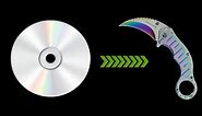 CS:GO Rainbow Karambit Knife DIY Using CD