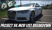Audi S6 Mod List BREAKDOWN