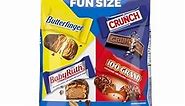 Butterfinger, CRUNCH, Baby Ruth and 100 Grand, Bulk 60 Pack, Assorted Fun Size Chocolate Candy Bars, 37.2 oz