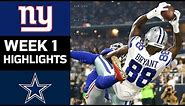 Giants vs. Cowboys | NFL Week 1 Game Highlights
