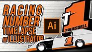Racing Number Design Timelapse in Adobe Illustrator