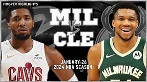 Milwaukee Bucks vs Cleveland Cavaliers Full Game Highlights | Jan 26 | 2024 NBA Season